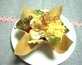 春巻きの皮で器も食べれるコブサラダ作り方5写真