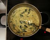 鶏肉とほうれん草の豆乳カレーシチュー作り方5写真