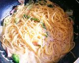 白菜とアボカドのクリームパスタ&イクラ作り方4写真