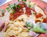 白菜とアボカドのクリームパスタ&イクラ作り方5写真