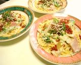 白菜とアボカドのクリームパスタ&イクラ作り方6写真