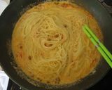〇トマト●なっとう○クリーム●パスタ〇作り方3写真