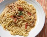 〇トマト●なっとう○クリーム●パスタ〇作り方4写真