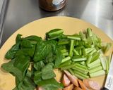 食べるごま油醤油麹で楽ちん葉物炒め作り方1写真