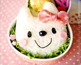 お弁当おかず♥ダブルハムりぼん♥キャラ弁作り方16写真