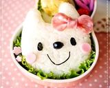 お弁当おかず♥ダブルハムりぼん♥キャラ弁作り方16写真