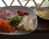 朝食にぴったり☆ベーコン野菜のっけごはん作り方1写真