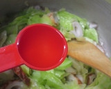 たっぷりｷｬﾍﾞﾂとちくわの煮物作り方4写真