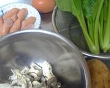 小松菜ときのこの山芋ソース焼き作り方1写真