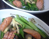 小松菜ときのこの山芋ソース焼き作り方6写真