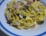 ベビーホタテとベーコンのクリームパスタ作り方5写真