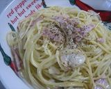 ベビーホタテとベーコンのクリームパスタ作り方6写真