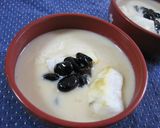 黒豆入り♡ほっこりきな粉ぜんざい作り方4写真