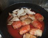 豚肉のチーズ包み★トマトソース煮込み♥作り方7写真