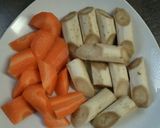 冬野菜で~ごぼうと人参のいとこ煮作り方1写真