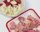 鶏と根菜の甘酢炒め【秋レシピ】作り方1写真