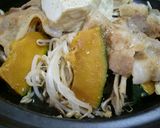 タジン鍋でモヤシたっぷり肉鍋作り方7写真