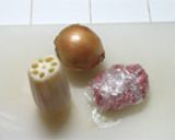 居酒屋メニュー★れんこんのはさみ揚げ★作り方1写真