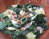 葉物野菜とクルミのサラダ作り方3写真