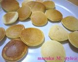 黒豆&クリームチーズのコインパンケーキ作り方2写真
