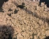玉ねぎとえのきの甘辛すき焼きそぼろ丼作り方4写真