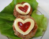 ハンバーグ ✿チーズ♡ケチャップ✿作り方4写真