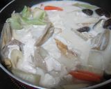 あったまる～根菜のミルク酒粕スープ作り方4写真