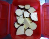 *ルクエdeさつまいものごまマヨ和え*作り方1写真
