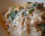 ほうれん草のチーズクリームパスタ作り方6写真