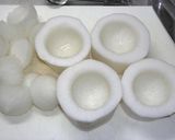 大根の器で鶏ミンチ詰め煮作り方1写真
