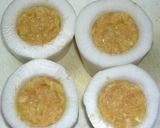 大根の器で鶏ミンチ詰め煮作り方4写真