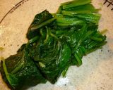 ほうれん草とごぼう天の煮浸し作り方1写真
