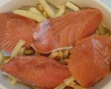 鮭とフライドポテトの味噌マヨグラタン作り方2写真