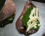 麺つゆで簡単☆ぶりのしそチーズサンド焼き作り方3写真