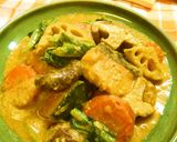 鮭と冬野菜のカレー豆乳煮作り方8写真