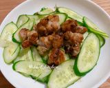 簡単焼き鳥もものっけきゅうりサラダ覚書作り方3写真