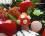 簡単！キャラ弁　おかず　ウインナーきのこ作り方5写真