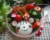 簡単！キャラ弁　おかず　ウインナーきのこ作り方6写真
