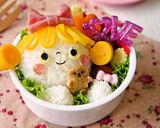 *キャラ弁* くるくる髪の毛の女の子♡作り方4写真