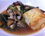 小松菜の煮びたし餡の揚げ出し豆腐★作り方7写真