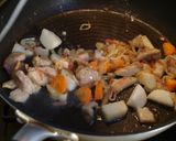 鶏肉と根菜のポワレ♪熱々スープ添えライス作り方4写真
