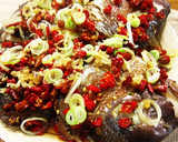 湖南料理！辛い！！刻み唐辛子と魚の頭蒸し作り方8写真