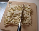 納豆と刻みうどんのごま油焼き作り方2写真