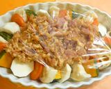 レンジでチン♪根菜と豚肉の香味蒸し作り方4写真