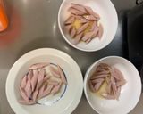 ゴロゴロ野菜魚肉梅トマト親子丼味炒煮風作り方3写真
