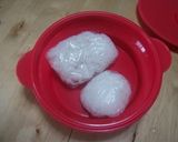 シリコンスチーマーでご飯の解凍作り方1写真