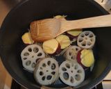 鶏と根菜の、甘辛生姜煮作り方3写真