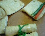 ＊夕飯＊いんげんとにんじんの油揚げ巻き作り方3写真