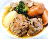 あったか♪ハンバーグ鍋☆トマトコンソメ味作り方10写真