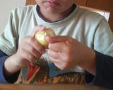 小学２年生のさつまいも茶巾作り方4写真